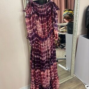 Jessica Simpson Purple and Pink Maxi Dress